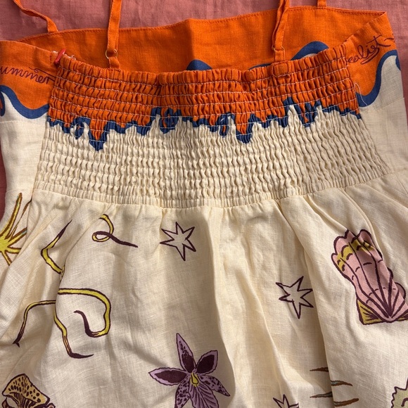 ALÉMAIS Surrealist Summer Linen Sundress - Picture 5 of 5